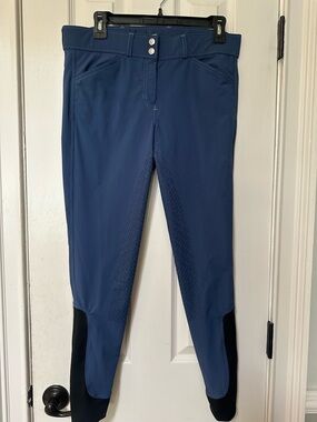 Dover Saddlery Blue Equestrian Breeches Full-seat
